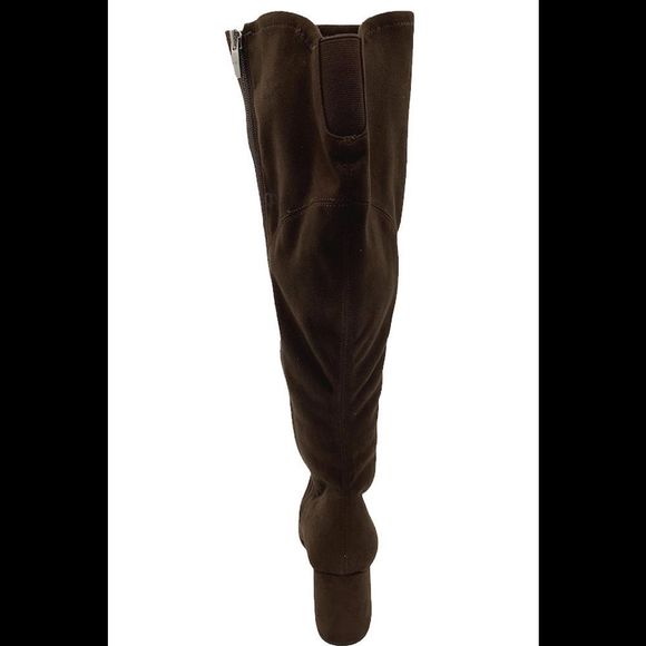 Marc Fisher Wide Calf Tall Shaft Boots Lella Brown - Wide - Picture 4 of 5